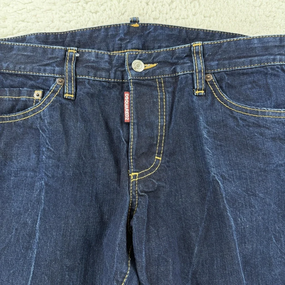 Dsquared2 Jeans Mens 36x34 50 Slim Dark Wash Skinny Denim Pants Italy S71LB0334